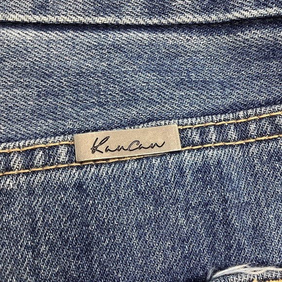Kancan Estilo Womens Button Fly Frayed Hem Denim Jeans Blue Size 13 - Picture 6 of 8